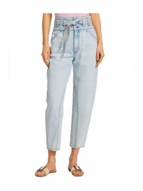 Veronica Beard Pearl Barrel Curved Jeans